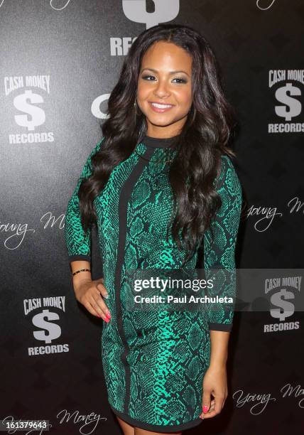 Recording Artist Christina Milian attends the Cash Money Records 4th annual Pre-GRAMMY Awards party on February 9, 2013 in West Hollywood, California.