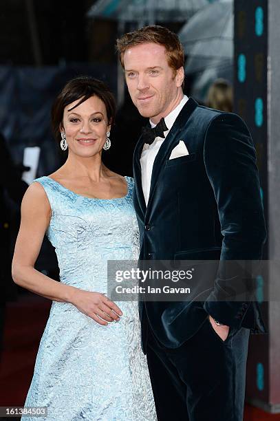 Damian Lewis and Helen McCrory attend the EE British Academy Film Awards at The Royal Opera House on February 10, 2013 in London, England.