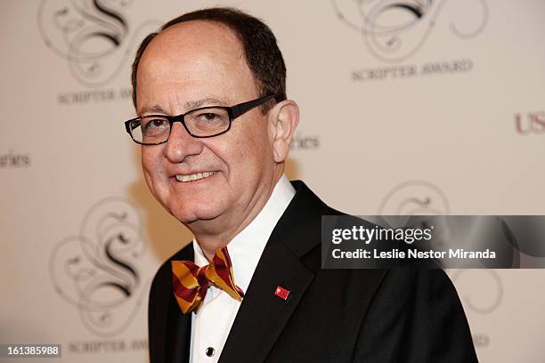 President of the USC Max Nikias attends The USC Libaries Twenty-Fifth Anuual Scripter Awards at USC Campus, Doheney Library on February 9, 2013 in...