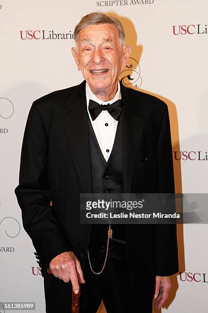 Shelley Berman attends The USC Libaries Twenty-Fifth Anuual Scripter Awards at USC Campus, Doheney Library on February 9, 2013 in Los Angeles,...