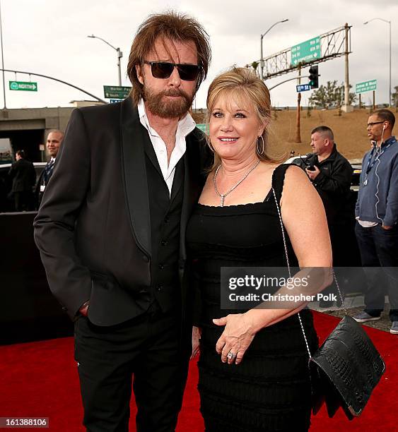 Ronnie Dunn and Janine Dunn arrive at the 55th Annual GRAMMY Awards on February 10, 2013 in Los Angeles, California.