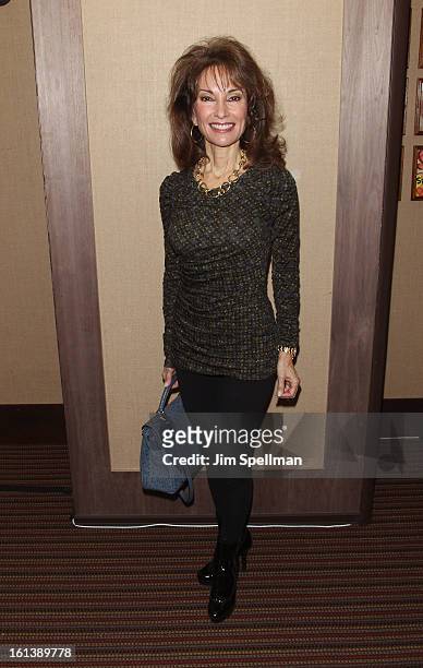 Actress Susan Lucci attends the "Spontaneous Construction" premiere at Guy?s American Kitchen & Bar on February 10, 2013 in New York City.