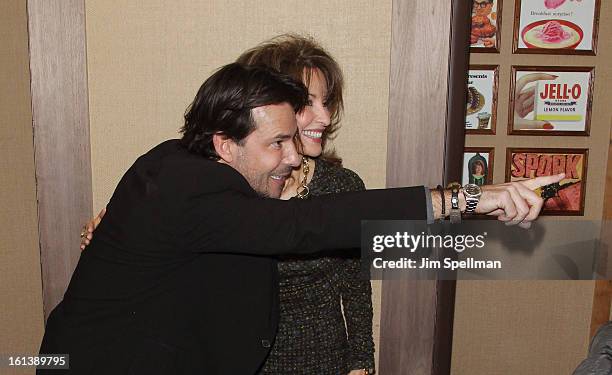 Actors Ricky Paull Goldin and Susan Lucci attend the "Spontaneous Construction" premiere at Guy?s American Kitchen & Bar on February 10, 2013 in New...