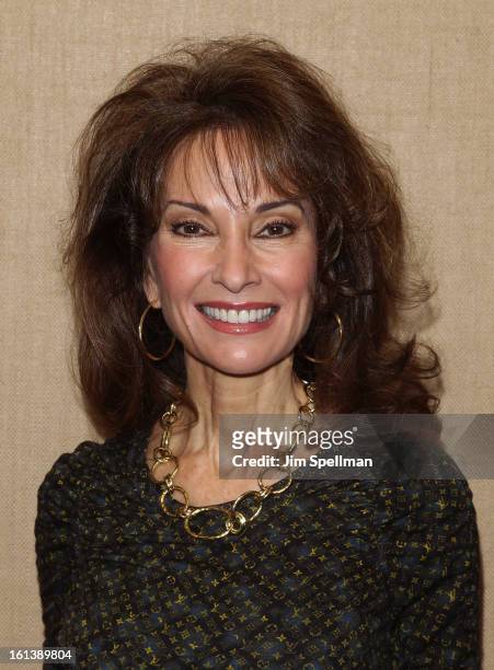 Actress Susan Lucci attends the "Spontaneous Construction" premiere at Guy?s American Kitchen & Bar on February 10, 2013 in New York City.