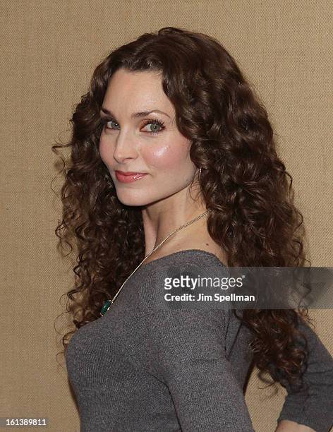 Actress Alicia Minshew attends the "Spontaneous Construction" premiere at Guy?s American Kitchen & Bar on February 10, 2013 in New York City.