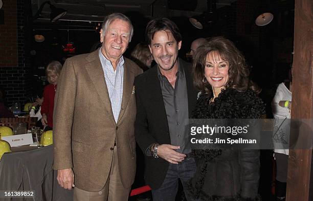 Helmut Huber, actors Susan Lucci and Ricky Paull Goldin and Rebecca Budig attend the "Spontaneous Construction" premiere at Guy?s American Kitchen &...