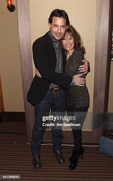 Actors Ricky Paull Goldin and Susan Lucci attend the "Spontaneous Construction" premiere at Guy?s American Kitchen & Bar on February 10, 2013 in New...