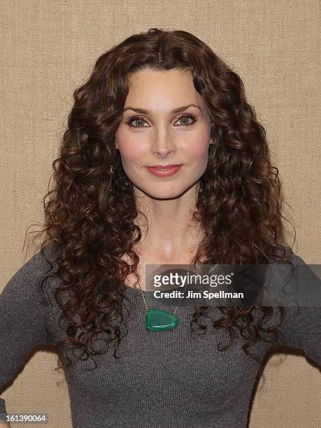 Actress Alicia Minshew attends the "Spontaneous Construction" premiere at Guy?s American Kitchen & Bar on February 10, 2013 in New York City.