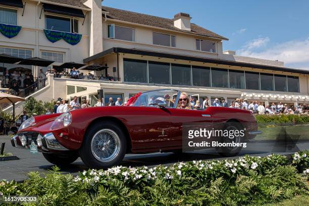 Ferrari 250 GT Pinin Farina Cabriolet, second place Postwar Preservation class category, during the 2023 Pebble Beach Concours d'Elegance in Pebble...