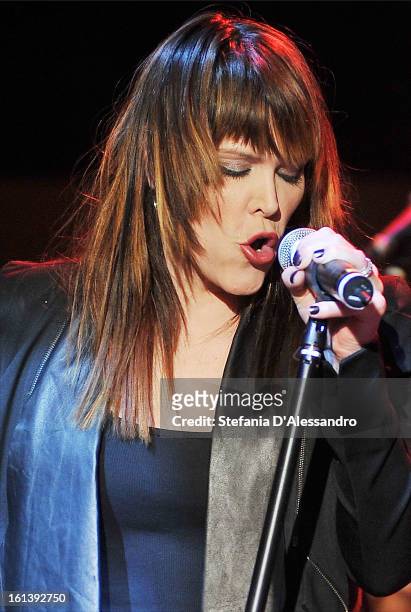 Beth Hart performs at 'Quelli Che' Italian TV Show on February 10, 2013 in Milan, Italy.