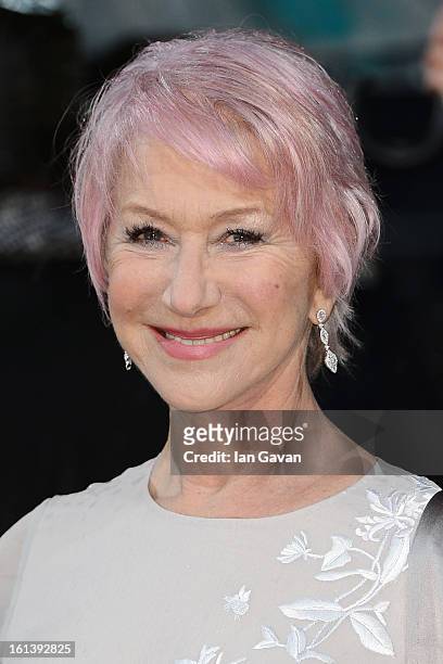 Helen Mirren attends the EE British Academy Film Awards at The Royal Opera House on February 10, 2013 in London, England.