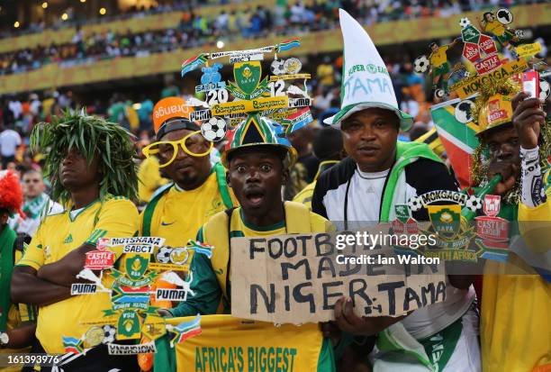 Fans during the 2013 Africa Cup of Nations Final match between Nigeria and Burkina at FNB Stadium on February 10, 2013 in Johannesburg, South Africa.