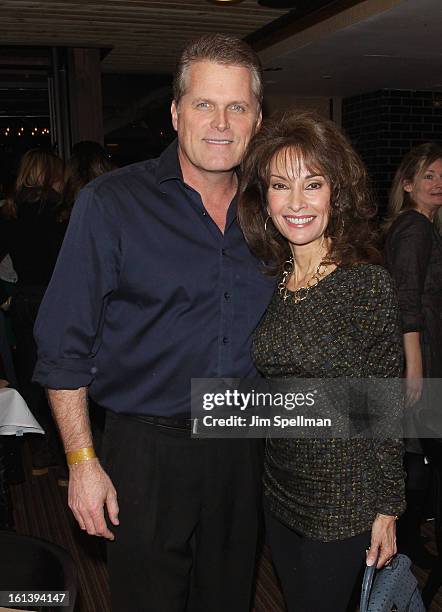 Actors Robert Newman and Susan lucci attend the "Spontaneous Construction" premiere at Guy?s American Kitchen & Bar on February 10, 2013 in New York...