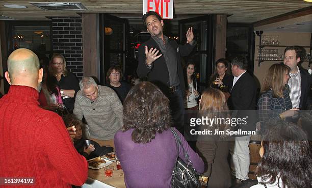 Actor Ricky Paull Goldin attends the "Spontaneous Construction" premiere at Guy?s American Kitchen & Bar on February 10, 2013 in New York City.