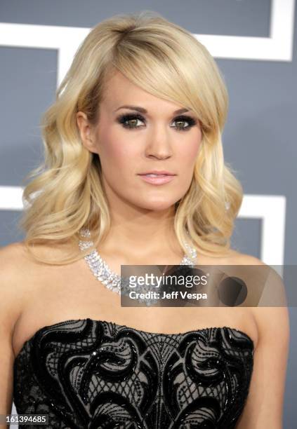 Singer Carrie Underwood attends the 55th Annual GRAMMY Awards at STAPLES Center on February 10, 2013 in Los Angeles, California.