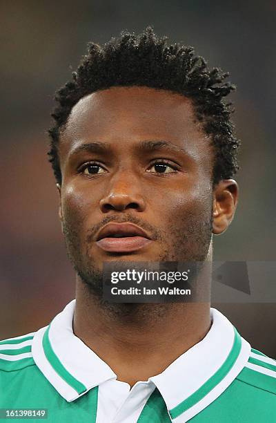John Mikel Obi of Nigeria during the 2013 Africa Cup of Nations Final match between Nigeria and Burkina at FNB Stadium on February 10, 2013 in...