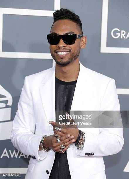 Singer/songwriter Miguel attends the 55th Annual GRAMMY Awards at STAPLES Center on February 10, 2013 in Los Angeles, California.