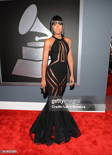 Singer Kelly Rowland attends the 55th Annual GRAMMY Awards at STAPLES Center on February 10, 2013 in Los Angeles, California.