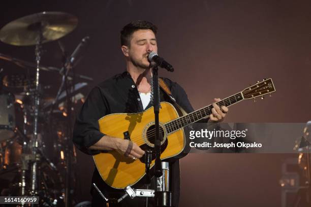 Marcus Mumford of Mumford & Sons performs on day three of Sziget Festival 2023 on Óbudai-sziget Island on August 13, 2023 in Budapest, Hungary.
