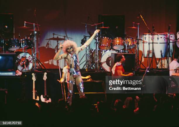 American rock band The Tubes on stage at the Hammersmith Odeon in London, England, December 1977.