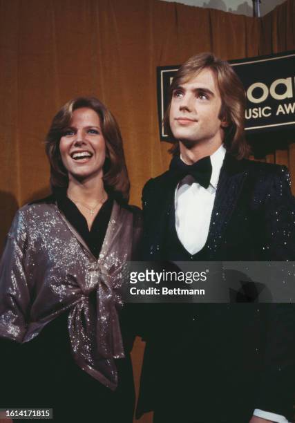 American singers Debby Boone and Shaun Cassidy at the Billboard Music Awards in Santa Monica, California, December 11th 1978.