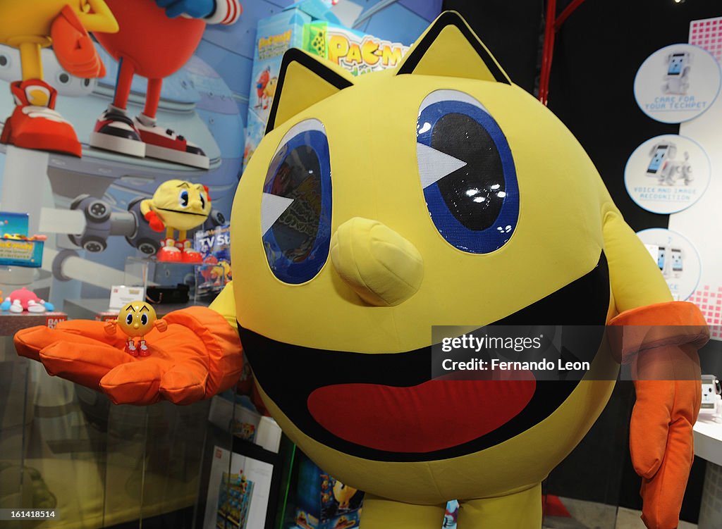 Pac-Man Joins Opening Ceremonies At Toy Fair To Celebrate The Launch Of New Pac-Man Toys From Bandai Of America, Based On The Upcoming Disney XD Animated Series 'PAC-MAN And The Ghostly Adventures'