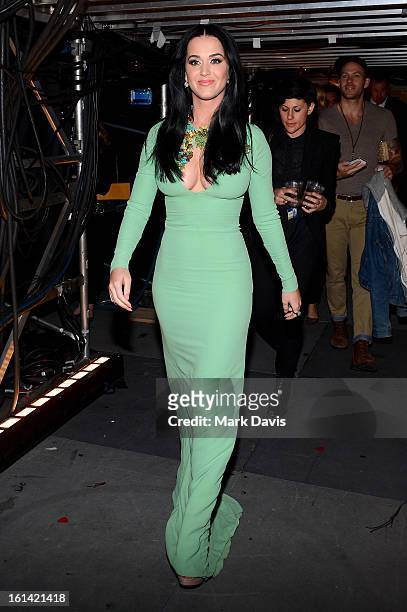 Singer Katy Perry attends the 55th Annual GRAMMY Awards at STAPLES Center on February 10, 2013 in Los Angeles, California.