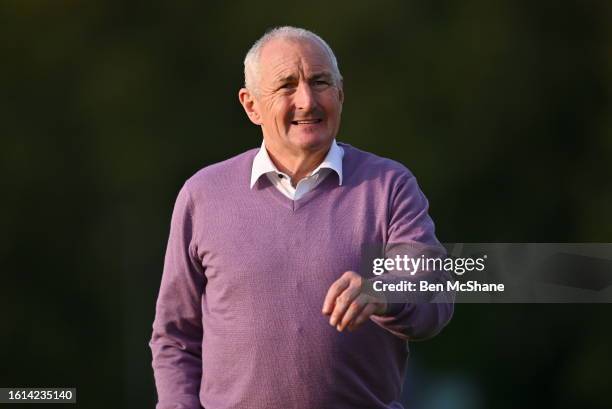Dublin , Ireland - 21 August 2023; Galway United manager John Caulfield before the Sports Direct Men's FAI Cup Second Round match between UCD and...
