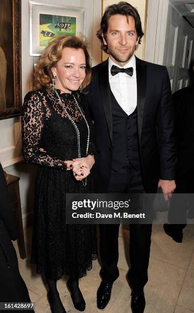 Caroline Scheufele and Bradley Cooper attend The Weinstein Company and Entertainment Film Distributors Post-BAFTA Party hosted by Chopard and Grey...