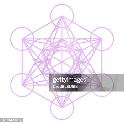 Matron Cube Sacred Geometry Of The Metatron Cube High-Res Vector Graphic - Getty Images