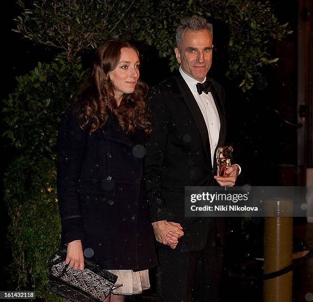 Charissa Shearer and Daniel Day Lewis sighting on February 10, 2013 in London, England.