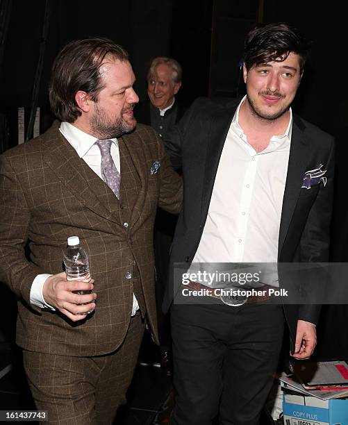 Singer Marcus Mumford of Mumford & Sons and guest attend the 55th Annual GRAMMY Awards at STAPLES Center on February 10, 2013 in Los Angeles,...