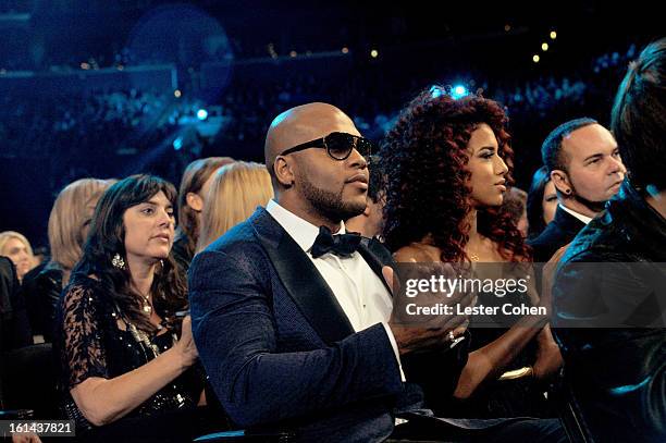 Singers Flo Rida and Natalie La Rose attend the 55th Annual GRAMMY Awards at STAPLES Center on February 10, 2013 in Los Angeles, California.