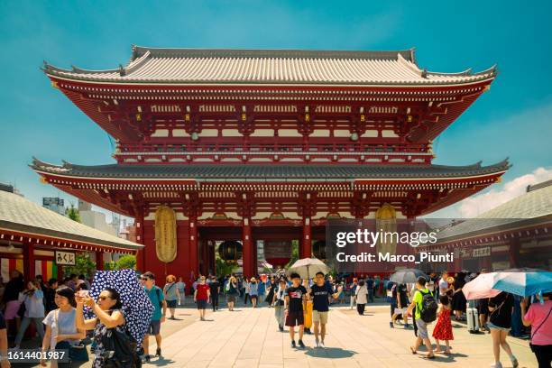 tokyo senso-ji temple - akasuka japan - buddhist shrine stock pictures, royalty-free photos & images