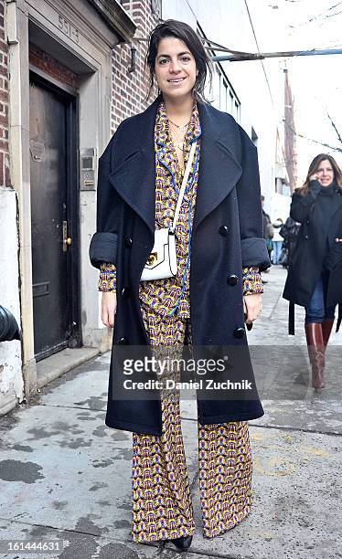 Leandra Medine seen outside the Thakoon show on February 10, 2013 in New York City.