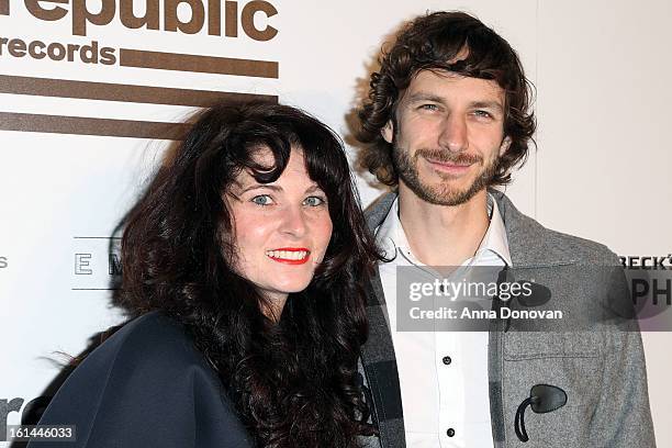 Belgian-Australian multi-instrumental musician and singer-songwriter Gotye and his girlfriend Tash Parker attend Republic Records post GRAMMY party...