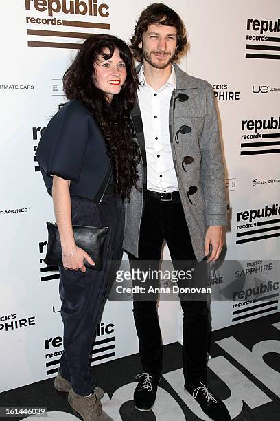 Belgian-Australian multi-instrumental musician and singer-songwriter Gotye and his girlfriend Tash Parker attend Republic Records post GRAMMY party...