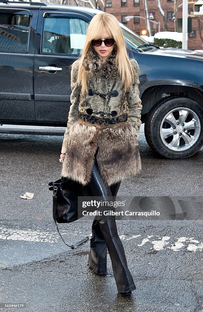 Celebrity Sightings - Fall 2013 Mercedes-Benz Fashion Week - February 10, 2013