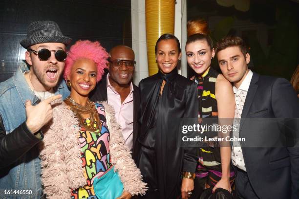 Recording Artists Ricky Reed and Novena Carmel of Wallpaper, Epic Records Chairman/CEO Antonio 'L.A.' Reid, Erica Reid and musicians Amy Heidemann...