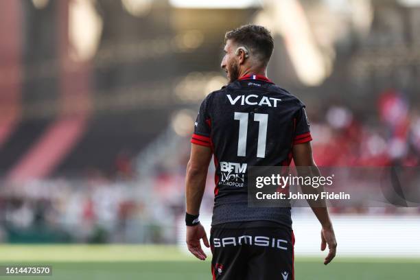 Vincent RATTEZ of Lyon OU with a mouth guard during the Top 14 match between Lyon Olympique Universitaire and Rugby Club Toulonnais at MATMUT Stadium...