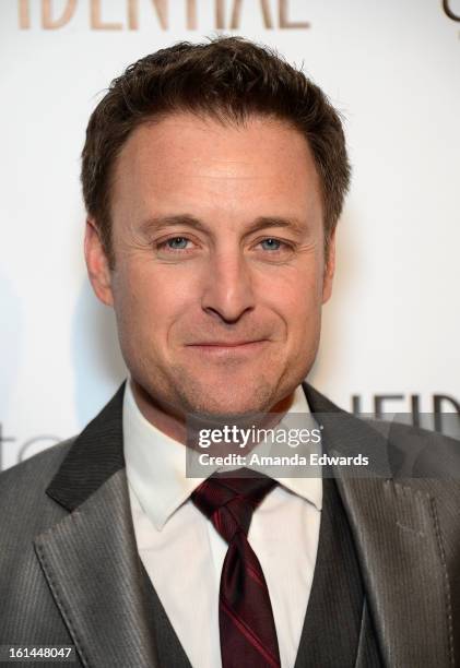 Television personality Chris Harrison arrives at the Los Angeles Confidential and Harmony Project GRAMMY after party honoring Mary J. Blige at...