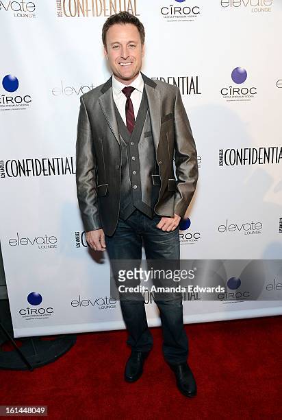 Television personality Chris Harrison arrives at the Los Angeles Confidential and Harmony Project GRAMMY after party honoring Mary J. Blige at...