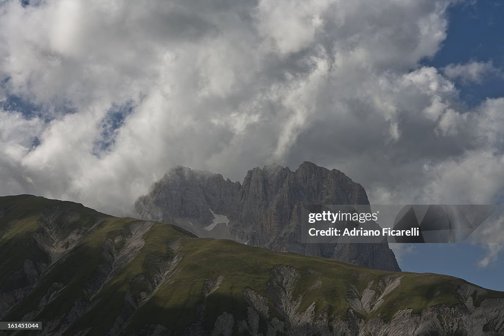 The "Gran Sasso" touches the clouds