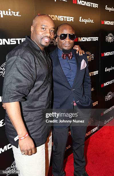 Gary 'Silky' Davis and Femi Ojetunde attend House Of Hype Monster Grammy Party at House Of Hype on February 10, 2013 in Los Angeles, California.