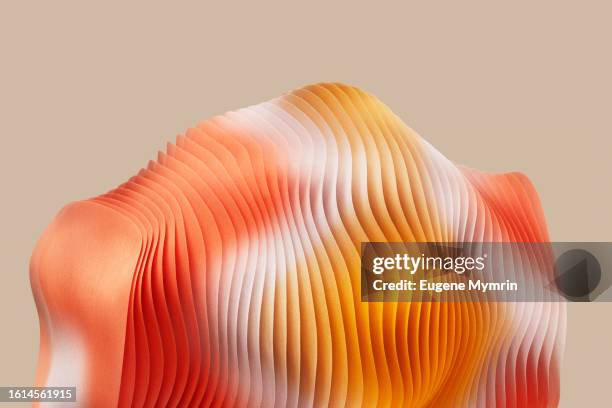 3d wave pattern background. dynamic fabric swirls. abstract background. - minamalist stock pictures, royalty-free photos & images