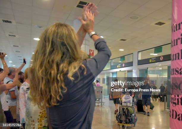 Several of the tourists trapped in Ethiopia arrive at Josep Tarradellas Barcelona El Prat airport, Aug. 14 in Barcelona, Catalonia, Spain. The 19...