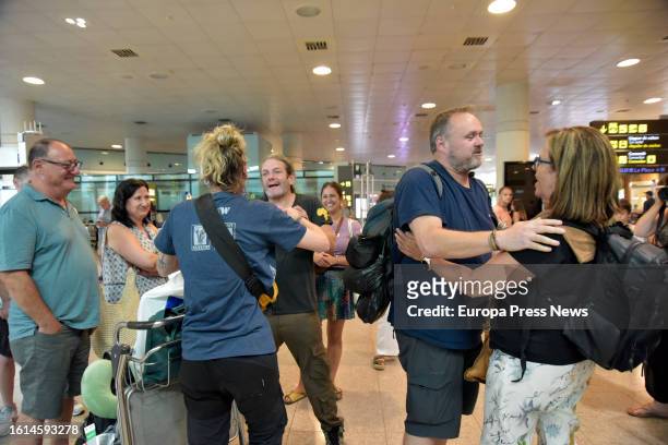 Several of the tourists trapped in Ethiopia arrive at Josep Tarradellas Barcelona El Prat airport, Aug. 14 in Barcelona, Catalonia, Spain. The 19...