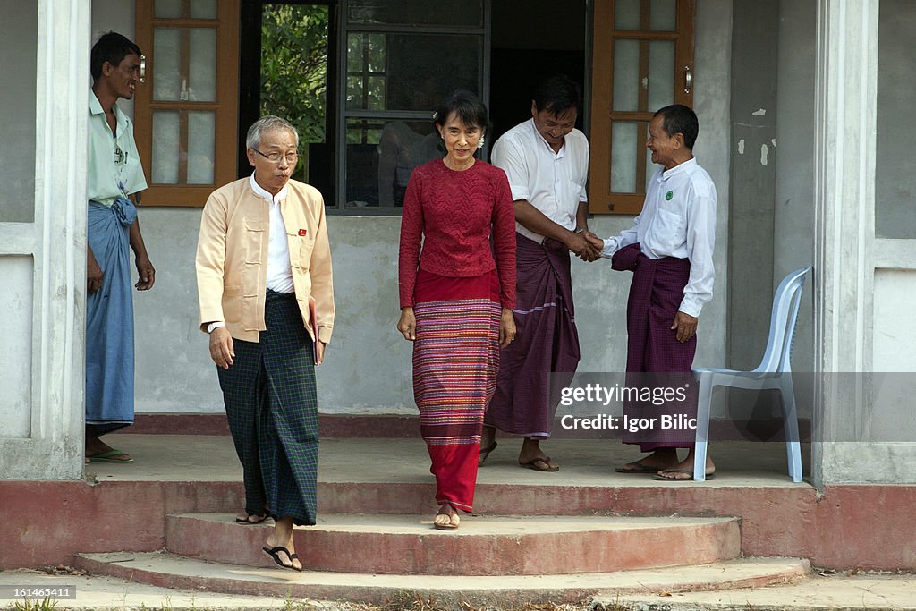 Aung San Suu Kyi on the election day