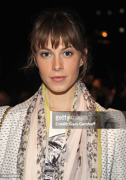 Elettra Wiedemann attends the Carolina Herrera fashion show during Fall 2013 Mercedes-Benz Fashion Week at The Theatre at Lincoln Center on February...
