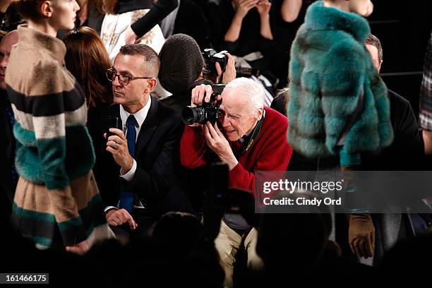 Of CFDA Steven Kolb and photographer Bill Cunningham attend the Carolina Herrera Fall 2013 fashion show during Mercedes-Benz Fashion Week at The...